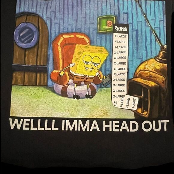 SPONGEBOB SQUAREPANTS GRAPHIC TEE, XL - Picture 1 of 3